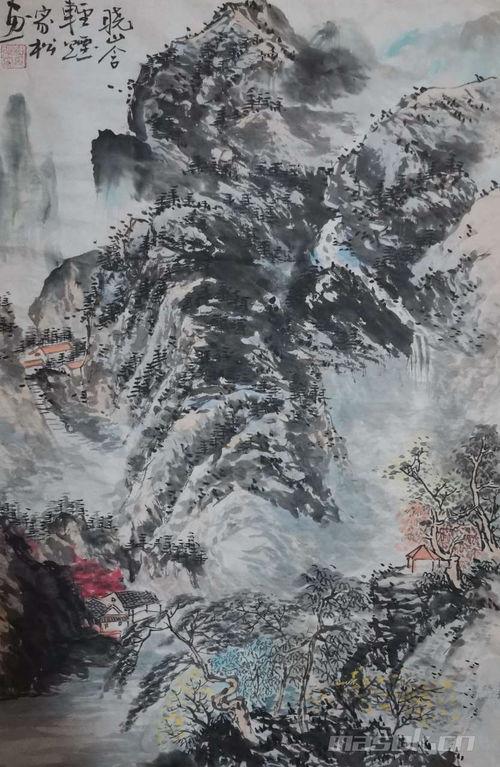 今日头条的彩墨山水,描绘东方意境的浓墨重彩画卷